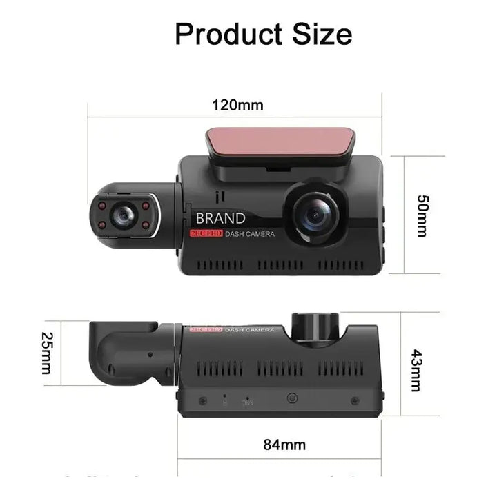 1080P Dual Lens Car DVR Dash Cam Video Recorder G-Sensor Front And Inside Camera - Willloom